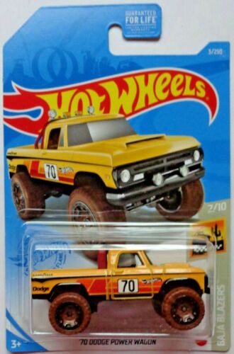Image for 2021 Hot Wheels Baja Blazers 2/10 #3 '70 Dodge Power Wagon Yellow 1/64